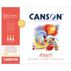 Canson Acrylic akrylblock 33×41 cm,10 ark, 400 g/m²