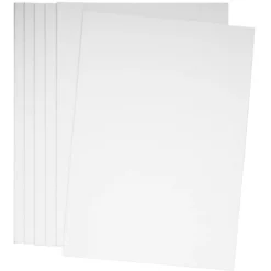 Canvas Panel – 6 st. vita canvaser / målardukar A4 (210×297 mm), 3 mm tjocklek