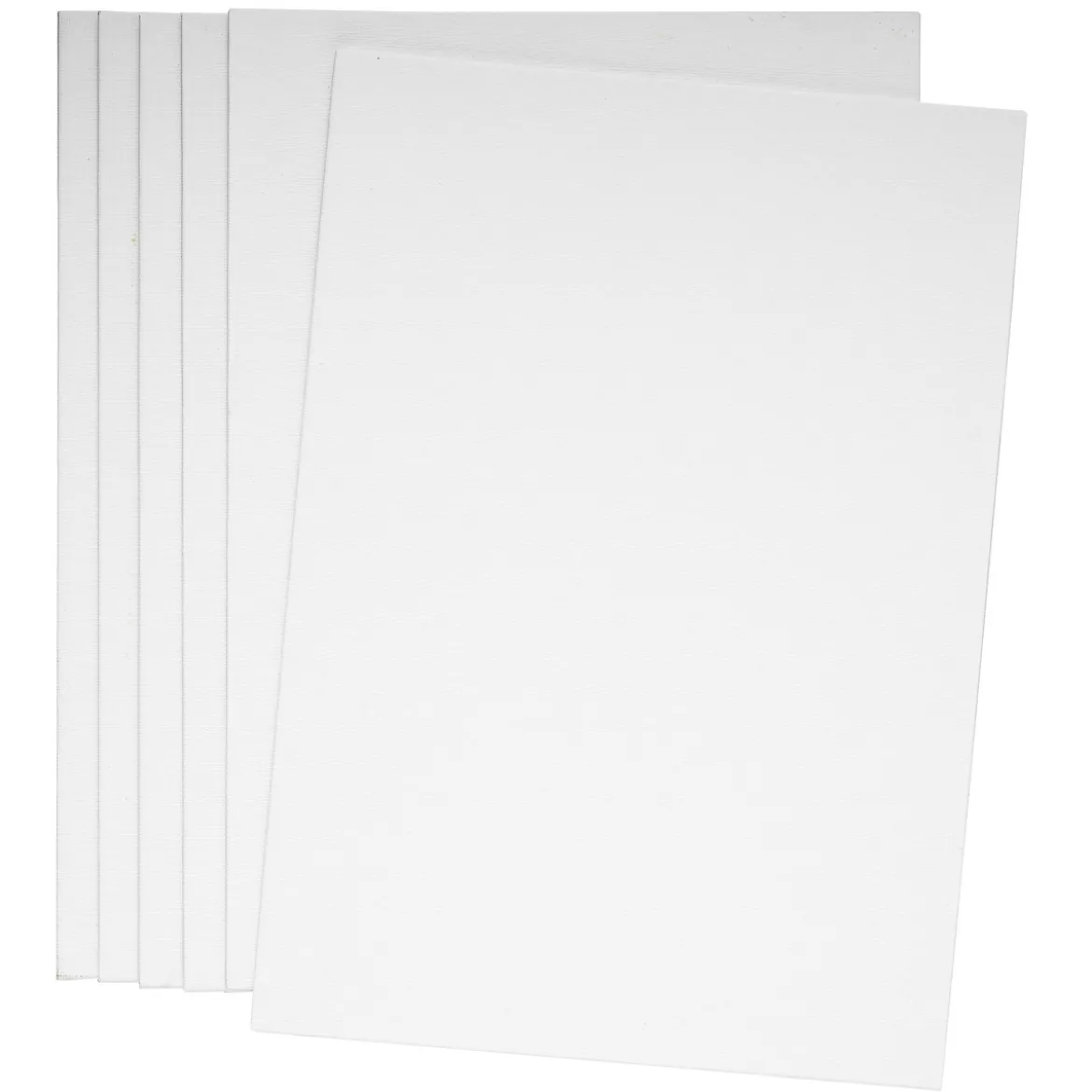 Canvas Panel – 6 st. vita canvaser / målardukar A4 (210×297 mm), 3 mm tjocklek