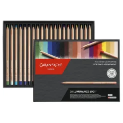 Caran d'Ache Luminance 6901 portrait, set med 20 färgpennor för porträtt