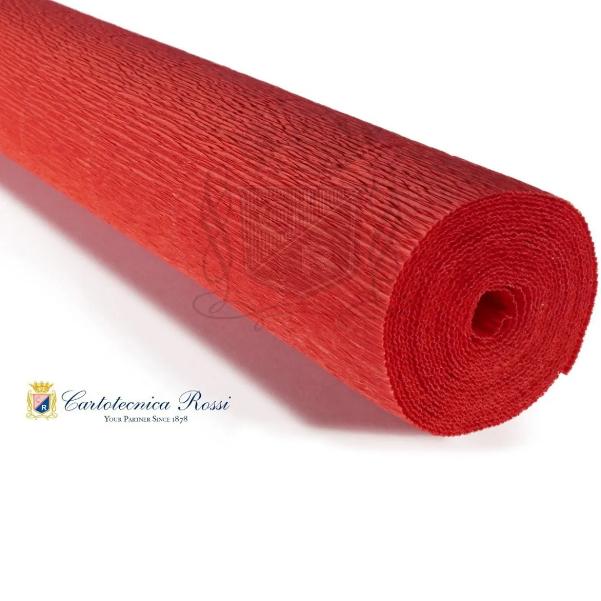 Cartotecnica Rossi kräppapper 618 – tomatröd, 180 g rulle (144 g/m²) à 50×250 cm