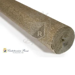 Cartotecnica Rossi kräppapper 806 – guld & platina metallic (vit baksida), 180 g rulle (144 g/m²) à 50×250 cm