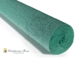 Cartotecnica Rossi kräppapper 17E4 – turkos, 180 g rulle (144 g/m²) à 50×250 cm