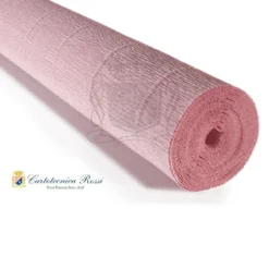 Cartotecnica Rossi kräppapper 17A3 – ljungrosa, 180 g rulle (144 g/m²) à 50×250 cm
