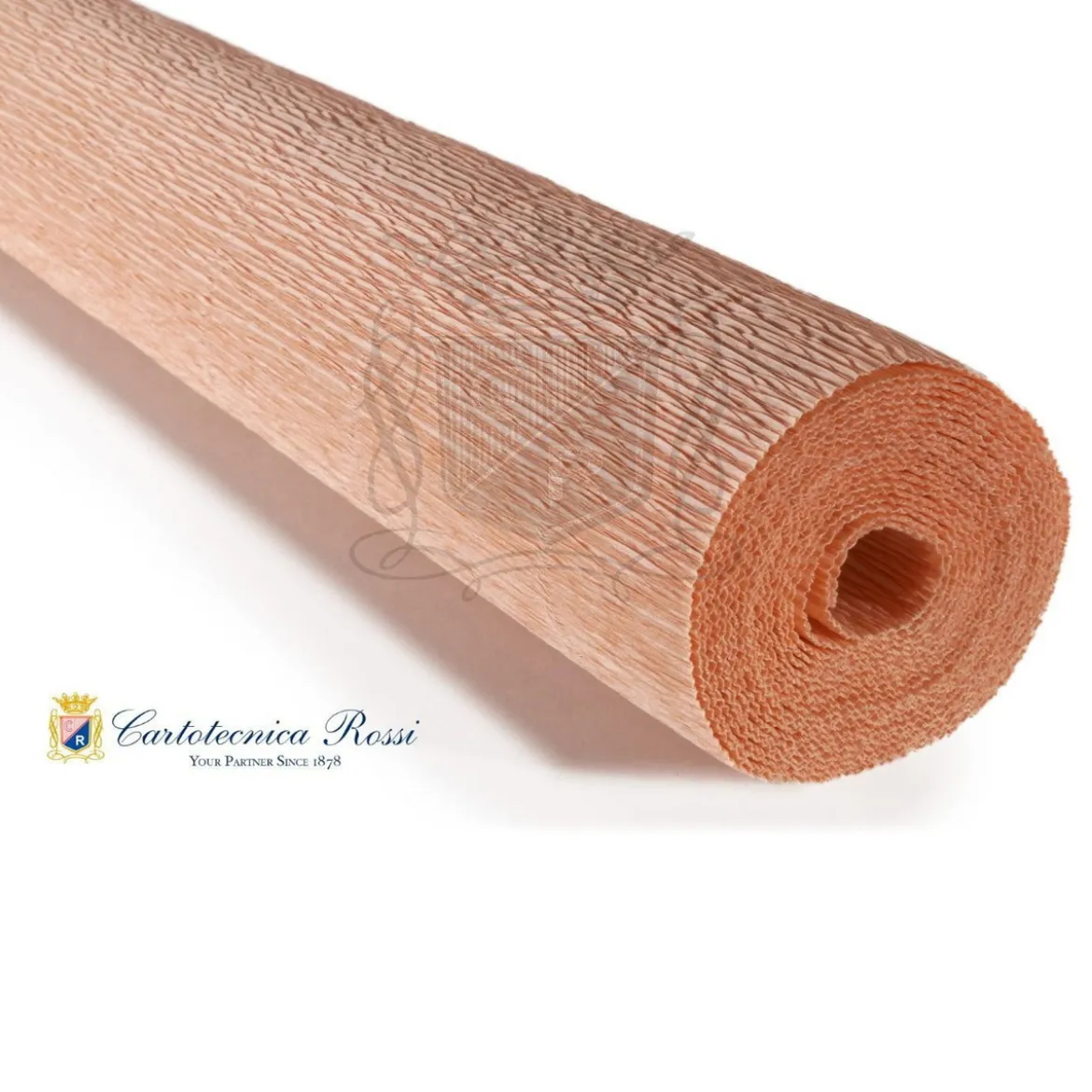 Cartotecnica Rossi kräppapper 17A4 – beige, 180 g rulle (144 g/m²) à 50×250 cm