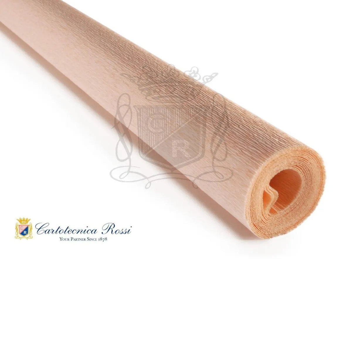 Cartotecnica Rossi kräppapper 621 – ljusgrön, 180 g rulle (144 g/m²) à 50×250 cm