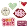 Charm Stickers Good Vibes, 6 st. klistermärken med motiv av metall