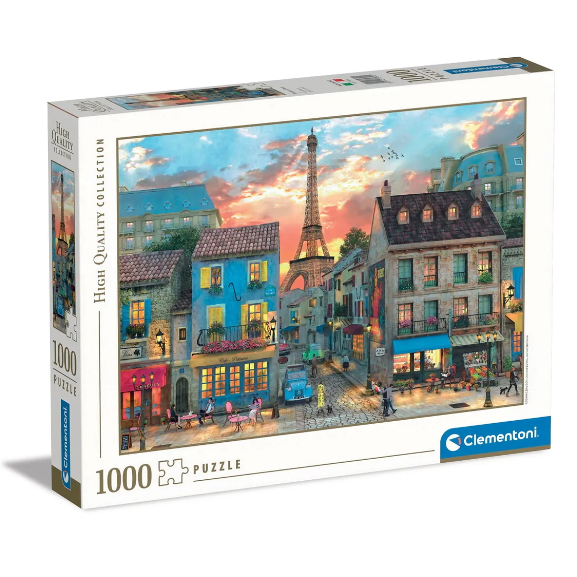 Clementoni pussel High Quality Collection – Streets of Paris 1000 bitar, 70×50 cm