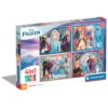 Clementoni pussel 4-in-1 – Frozen, 12 / 16 / 20 / 24 bitar, 4 pussel som blir 19×14 cm vardera