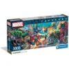 Clementoni pussel Marvel Panorama, brett pussel med superhjältar, 1000 bitar, 98×33 cm