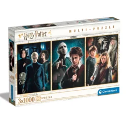 Clementoni pussel – 3 pussel med Harry Potter. 3×1000 bitar, 50×69 cm vardera