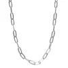 100 cm lång gemkedja / smyckeskedja, 8 mm långa segment – silverfärgad koppar