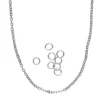 80 cm lång kedja / smyckeskedja – mässing pläterad med 925 sterling silver