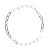 18 cm lång silverfärgad gemformad kedja för armband, smyckeskedja med långa länkar