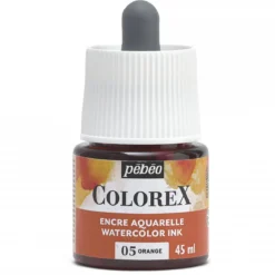 Colorex Watercolor Ink 45 ml Orange – burk med akvarellbläck och pipett