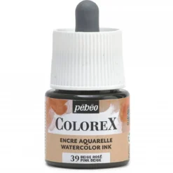 Colorex Watercolor Ink 45 ml Pink Beige – burk med akvarellbläck och pipett