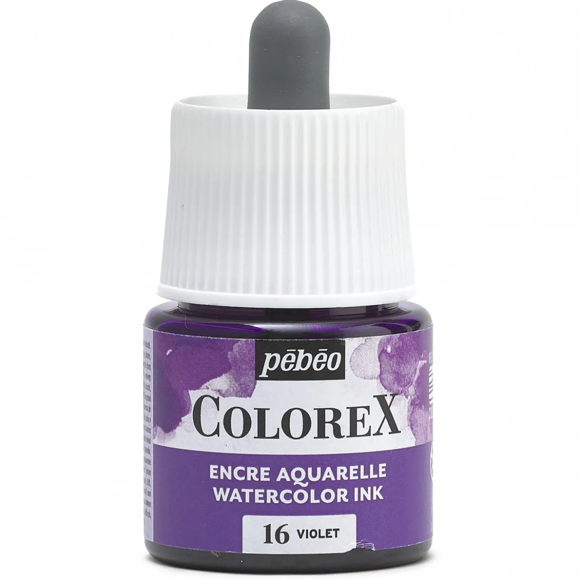 Colorex Watercolor Ink 45 ml Violet – burk med akvarellbläck och pipett