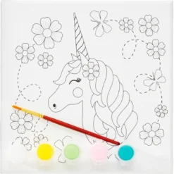 Colouring Canvas Kit Unicorn – komplett målarkit för att måla en vacker enhörning