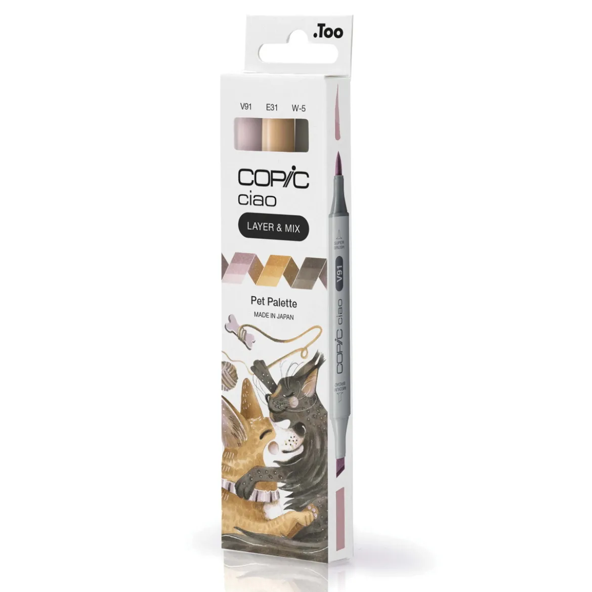 Copic Ciao markers med dubbelspets, 3-pack – Architect palette
