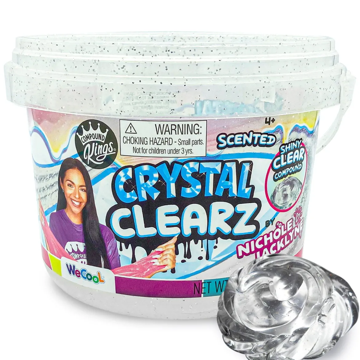 Crystal Clearz Slime 1,2 kilo doftande & genomskinligt slajm i en spann!
