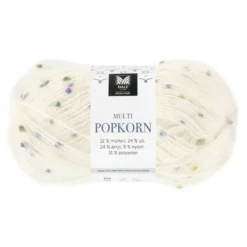Dale Multi Popkorn från House of Yarn, 50 g vit – mångsidigt effektgarn