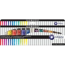 Daler-Rowney Aquafine Gouache introduktions-set med 12x15 ml gouachefärg