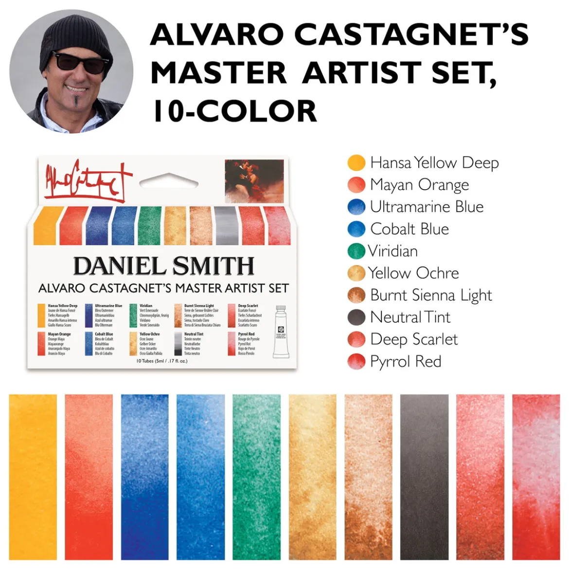 Daniel Smith akvarellset – Alvaro Castagnet Set 10x5 ml