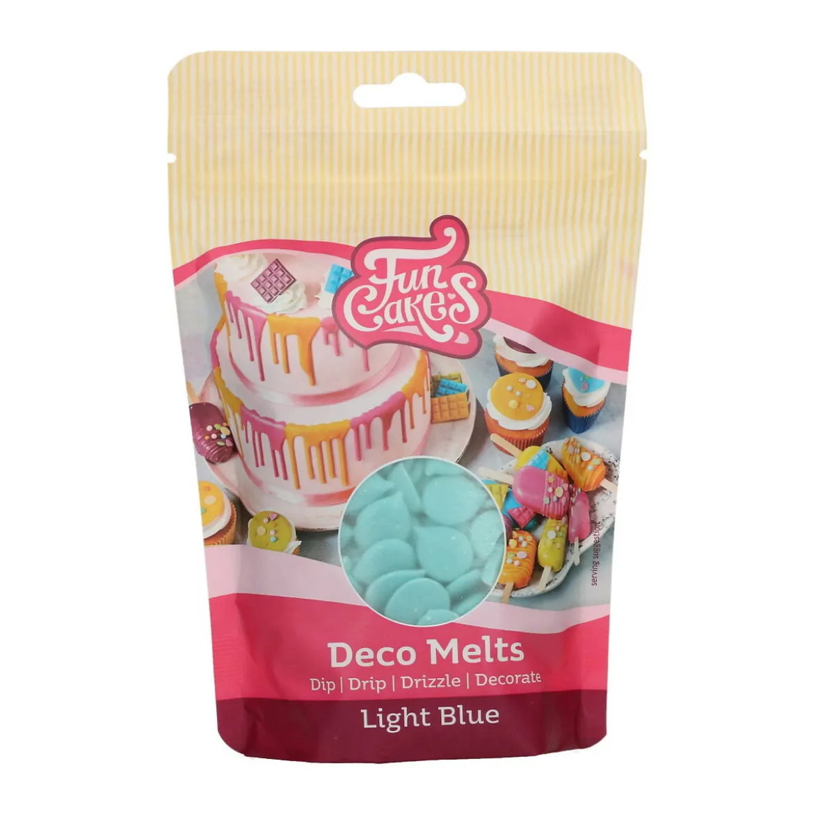 Deco Melts tårtdekoration 250g ljusblå