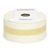 Dekorband offwhite med bred guldsöm, 8 m långt och 25 mm brett