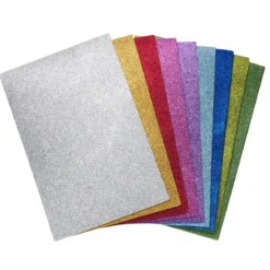Dekorgummi glitter 9-pack