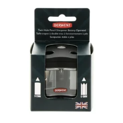 Derwent batteridriven pennvässare Twin Hole – normala pennor & jumbopennor, 4×AA