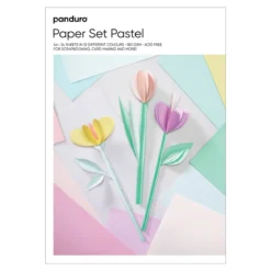 Designblock Pastell A4, 24 ark, varav 4 med metallictryck, 180 g/m²