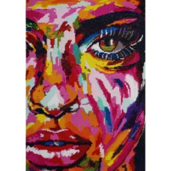 Diamond painting ansikte med intensiva färger 40×60 cm