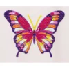 Diamond painting – 12×16 cm stort motiv med en färgglad fjäril