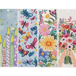 Diamond Painting 4-pack hålslagna tags / etiketter, 6×18 cm