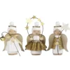DIY-kit Angelic Choir – julpyssel med 3 vackra änglar av trä. L. 7,5 cm