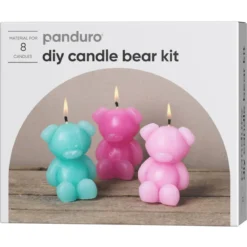 Diy-kit candle bear – gjut 8 bedårande ljus i form av nallebjörnar, höjd 8,5 cm