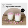 Diy-kit candle heart – gjut 2 vackra ljus av sojavax med små hjärtan