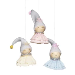 DIY-kit Dancing Xmas Gnomes, julpyssel med 6 dansanta tomtar. Längd 9 cm