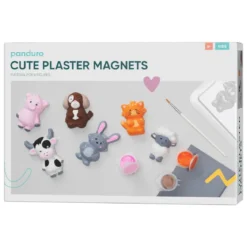 DIY-kit Gjut söta djur av gips och skapa kylskåpsmagneter!