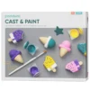 DIY-Kit glassar av gips – gips, silikonform, färger och pensel