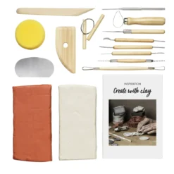 DIY-kit hobby clay – 2 kg hobbylera och massor av praktiska verktyg