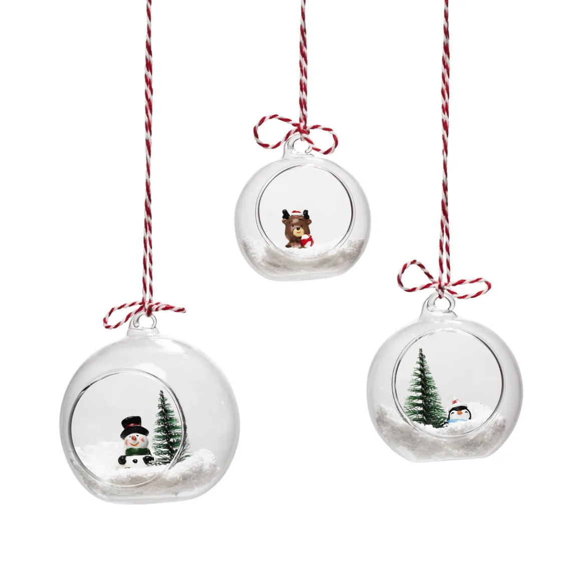 DIY-kit 3 julgranskulor av glas – pyssla & pynta julkulor