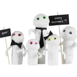 DIY-kit Mumiefamiljen, ett fasansfullt roligt halloween-pyssel