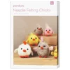 DIY-kit Needle Felting Chicks, påskpyssla 6 kycklingar med nålfiltning!