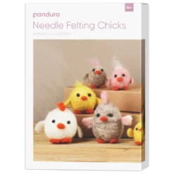DIY-kit Needle Felting Chicks, påskpyssla 6 kycklingar med nålfiltning!
