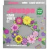 Diy-kit pyssla en färgglad blomsterkrans av funky foam & pärlor! Ø30 cm