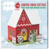 DIY-Kit Santas Xmas Cottage – bygg, måla och dekorera tomtens fina stuga, 16×11×20 cm