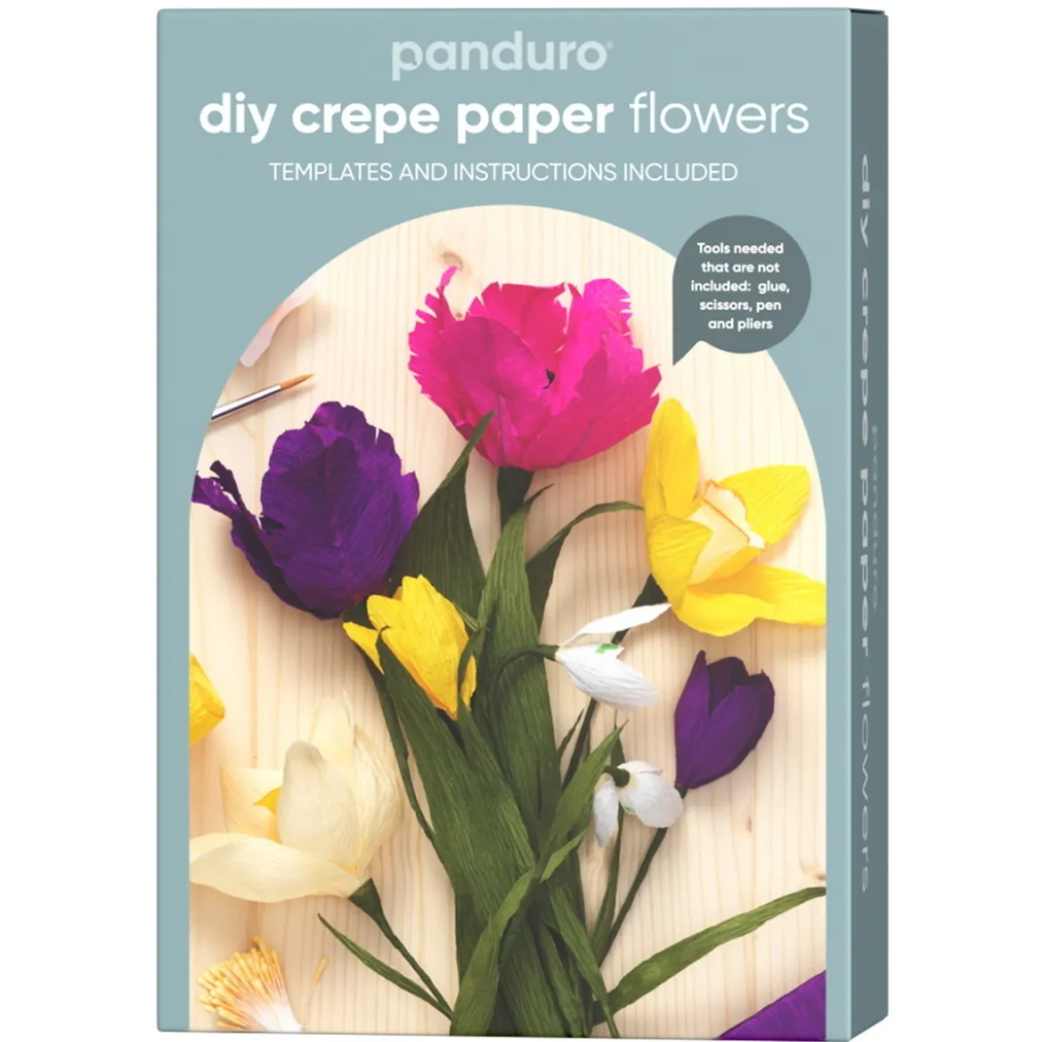 DIY-kit Skapa vårsköna pappersblommor av kräppapper och pryd ditt hem!