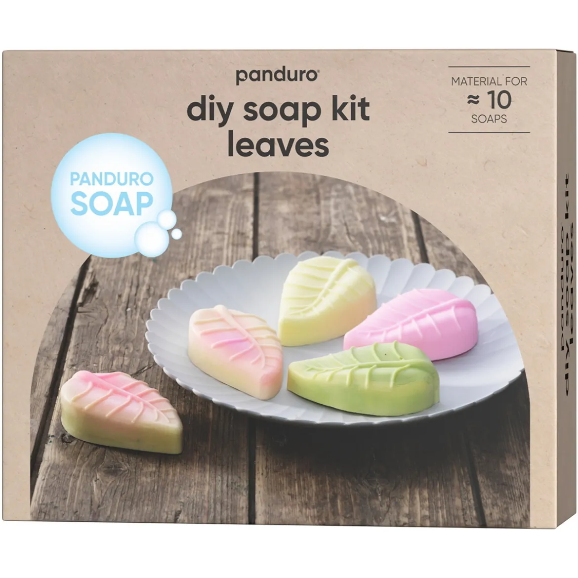 DIY-kit tvålar i form av löv – gjut 10 vackra tvålar i många fina färger
